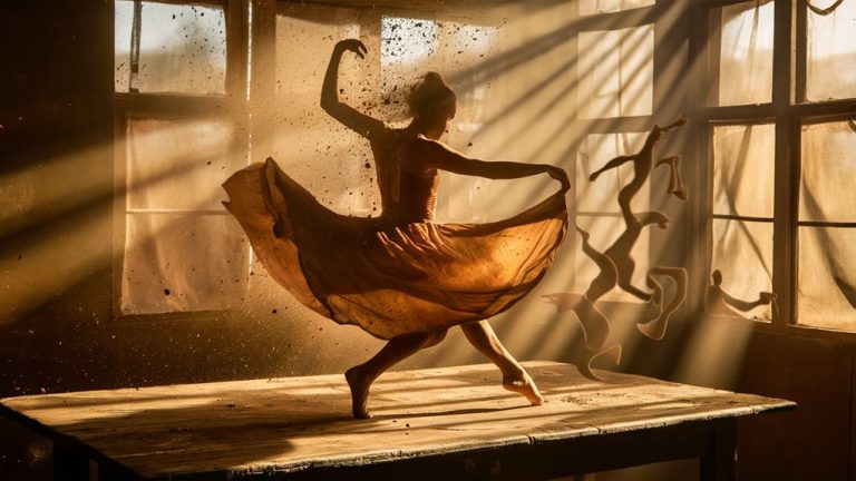 graceful dancing coarse movements