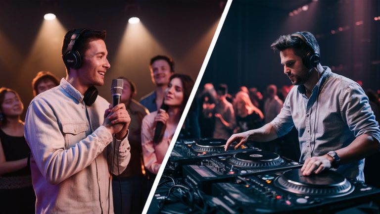 comparing host and dj