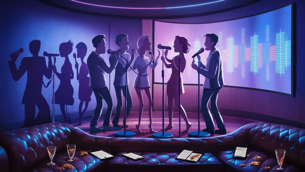 singing together with friends